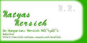 matyas mersich business card